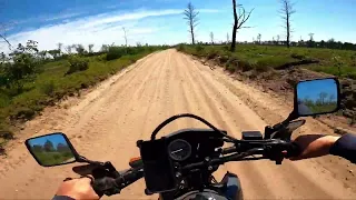 Riding a DR650 on Sand Trails in Michigan