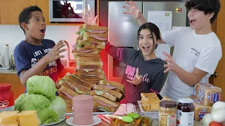 HICIMOS UNA TORRE DE SANDWICHES PARA REGALAR EN LA CALLE | TV Ana Emilia