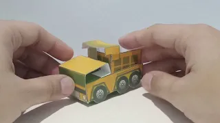 Lutabots Papercraft Review Tambak. (Papertoy Dumb Truck Robot Origami Papercraft)