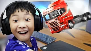 예준이의 중장비 게임 놀이 포크레인 자동차 장난감 트럭놀이 Truck Car Toy with Game Play