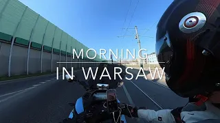 Morning trafic in Warsaw | North to South | Yamaha | Tricity 300 | Leo Vince | Costa | Malibu Blue 💙