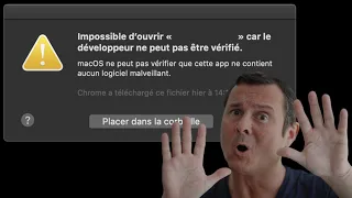 Impossible d'ouvrir App car le développeur ne peut pas être vérifié [Mac OS Catalina et +]