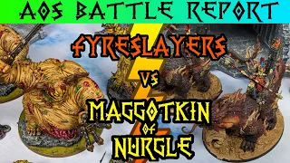 [NEW] Fyreslayers vs Maggotkin of Nurgle | Age of Sigmar 3.0 | 2000 Point Battle Report