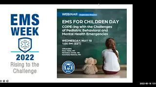 COPE ing with the Challenges of Pediatric Behavioral and Mental Health Emergencies