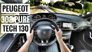 Peugeot 308 1.2 Pure Tech 130 (2018) | POV Country Road Drive (60FPS)