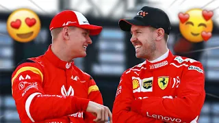 Sebastian Vettel and Mick Schumacher Moments