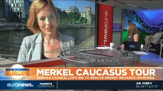 #GME | Angela Merkel is starting a 3 day tour of Georgia, Armenia, and Azerbaijan.