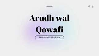 Tugas Arudh wal Qowafi