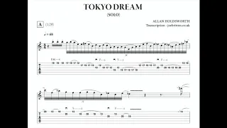 Tokyo Dream Solo Transcription Allan Holdsworth