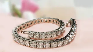 5 Carat Diamond Tennis Bracelet in 4-Prong Square Link