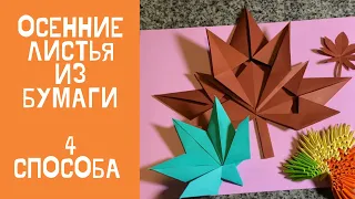#5🍂🍁Как сделать ОСЕННИЕ ЛИСТЬЯ из бумаги/ Модульное оригами осень/ 3D Origami Autumn Leaves 🍁