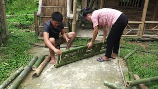 How To Make Bamboo Bed -  Vietnamese Couple Build Bamboo 2-Story House Off Grid