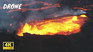 Volcano on the verge of overspill! Drone of New Iceland Volcano. Day 14. Flight 3. 23.07.23