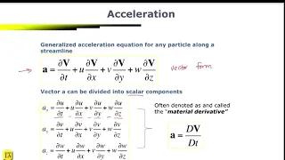 Fluid Kinematics: The Acceleration field