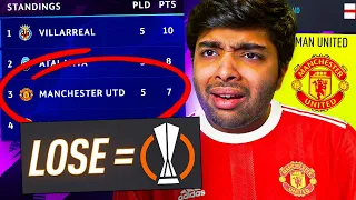 LOSE = OUT OF CHAMPIONS LEAGUE!!😢 - FIFA 22 MAN UNITED CAREER MODE EP5