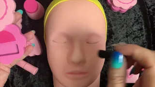 ASMR Wooden Makeup On A Mannequin Whispered