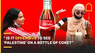 Muslim asks the public "Is it offensive to see 'Palestine' on a bottle of Coke?"