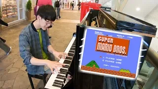 ストリートピアノでマリオ全面メドレー弾いてみた byよみぃ/ Super Mario Bros. Piano on Street performance.