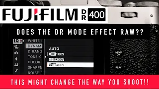 FUJIFILM Dynamic range DR400 in RAW??!!  This feature might change your photography!