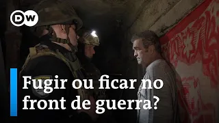 Os ucranianos que se recusam a abandonar cidades no front de guerra