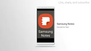 Samsung Notes: Convert to Text