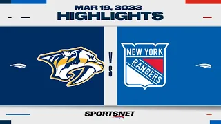 NHL Highlights | Predators vs. Rangers - March 19, 2023