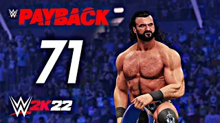 WWE 2K22 Universe Mode Gameplay | Payback Part 71 | (Part 3/3) PS5 60FPS