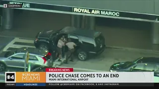 Police chase ends at Miami International Airport, man in custody