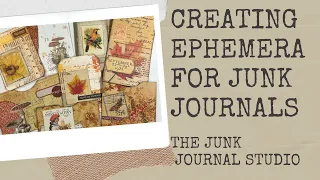 Junk Journal Ephemera - DT project and a FREEBIE from The Junk Journal Studio #junkjournaling