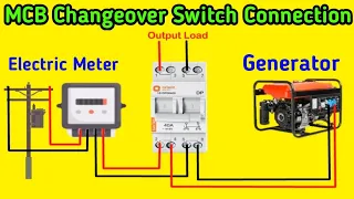 MCB Changeover Switch Wiring for Single Phase || MCB Changeover DP Connection @Technical Bilal