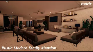 ROBLOX: Bloxburg ✧ Rustic Modern Family Mansion Build Tour ✧ *(No large plot or advanced placing)* ✧