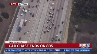 Car Chase Ends On I-805