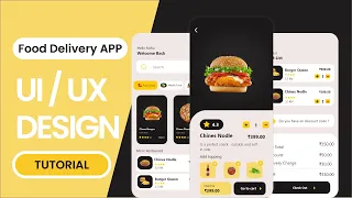 Food Delivery App UI UX Design With Prototype  In Adobe XD | UI UX Design Tutorial.