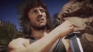 Mortal Kombat 11 : Rambo vs Terminator intro DIALOGUE