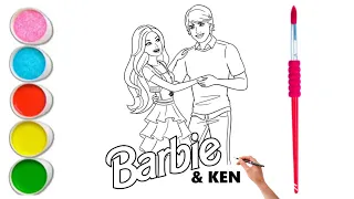 Dress Up Barbie and Barbie Characters Coloring with Sticker Book | painting and drawing for kids |