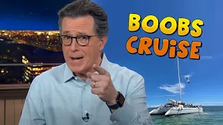 Cancun Boobs Cruise Stars on The Late Show!