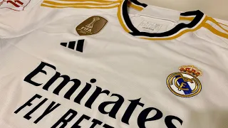 Adidas Real Madrid 23/24 home kit official Real Madrid online store Unboxing