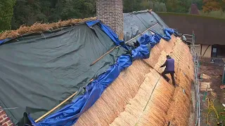 Aanleg strodak in Bokrijk, timelapse film