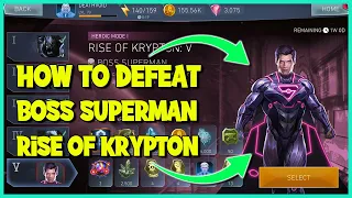 Injustice 2 Mobile | How to defeat Boss Superman | Rise Of Krypton
