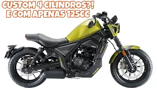 A ZONTES LANÇOU UMA MOTO 125CC ESTILO CUSTOM (CORREÇÃO: NÃO É 4 CILINDROS!)