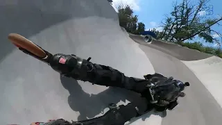 Riding for pleasure in skate park and pump track