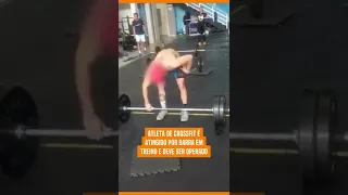 Atleta de crossfit é atingido por barra em treino e deve ser operado #shorts