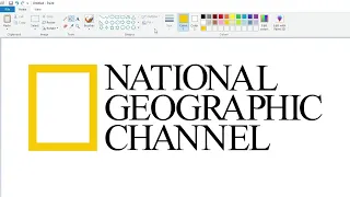 How to draw the National Geographic Channel logo from 1997 to 2001 using MS Paint