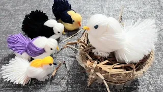 ✅ ipten kuş yapımı 🕊 2 idea ANNE kuş ve yavruları