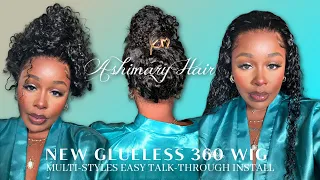 PERFECT GLUELESS HIGH BUN 360 WIG! MULTI-STYLES EASY INSTALL REALISTIC HD HAIRLINE FT. ASHIMARY HAIR