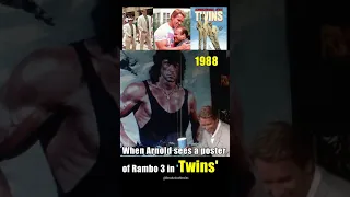 Arnold reacts to Rambo 3 in 'Twins' -Schwarzenegger vs Stallone