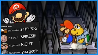 Paper Mario, But I Can't See The Game [Spike Room Edition]