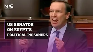 US Senator Chris Murphy speaks at the US Senate about Egypt’s political prisoners