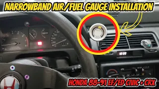 ||HONDA EF9 / ED7 88-91 CIVIC|| Is My CIVIC Running Rich?! I installed a Narrowband Air/Fuel Gauge!🔥