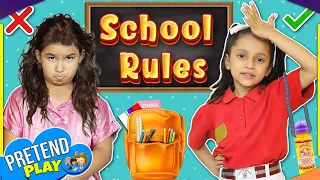 Kids Pretend Play SCHOOL RULES | Good vs Bad Habits | Moral Story | ToyStars